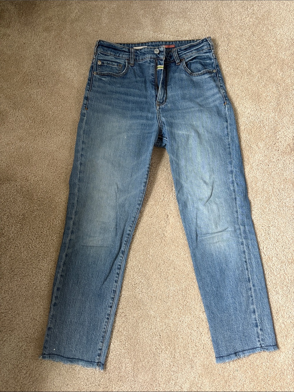 Women's Blue Straight-Leg Jeans - Pilcro